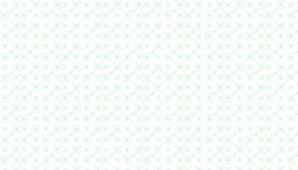 Repeating Pattern of Green Geometric Starbursts on White Background seamless