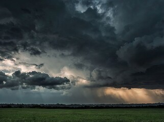 storm clouds over the city
