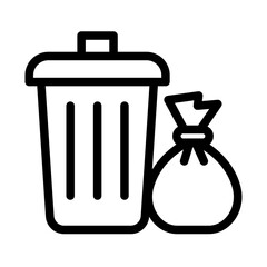 Waste Collection Line Icon of Public Utilities Icon Set