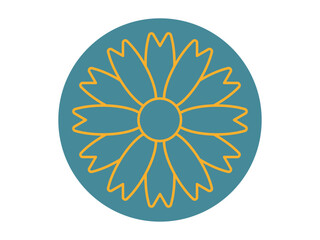 Chamomile icon. Flower outline icon. Simple vector illustration in modern thin line style.