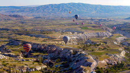 Hot Air Balloons over Cappadocia, Turkey