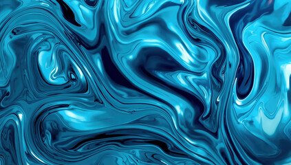 Obraz premium Blue Abstract Marble Texture Swirls: Modern Fluid Art & Vibrant Digital Design Background for Creative Presentations
