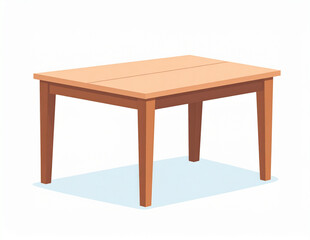 wooden table isolated on white