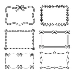 Fototapeta premium Set of a many frame illustration vector