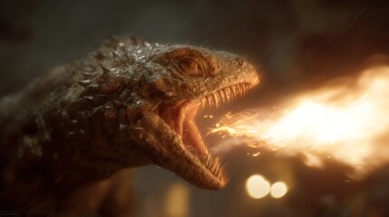 Fire breathing reptile