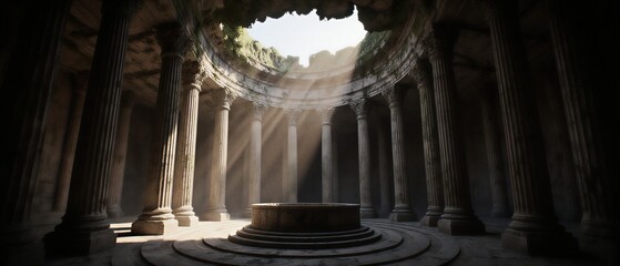 Elegant greek style podium display-all stage background for product showcase with ancient roman architecture and luxurious design | greek, product display, architecture, interior design, presentation 