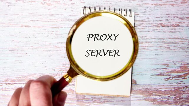 PROXY SERVER text animation. A detailed exploration of the technology behind proxy servers, highlighting their significance in business applications using animation and text visuals
