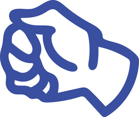 Clenched Fist Hand Gesture Icon Illustration