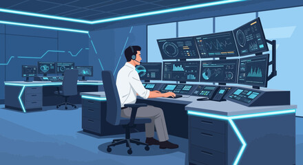 composite image of businesswoman looking at camera