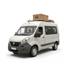 Naklejka premium Stylish travel van ready for adventures, minimalist design