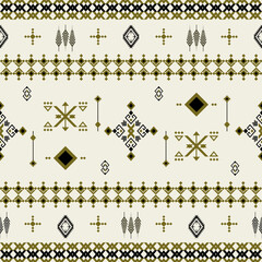 Geometric Tribal Ethnic Pattern in Black and Gold