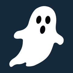 Scary Ghost Illustration Isolated on Dark Background