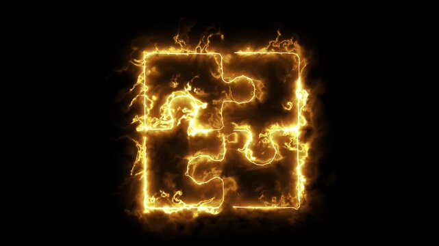 puzzle pieces icon horizontal all the video jigsaw sign vector illustration.