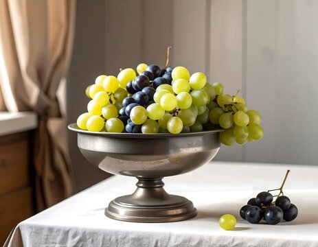 Grapes in a decorative bowl - Powered by Adobe