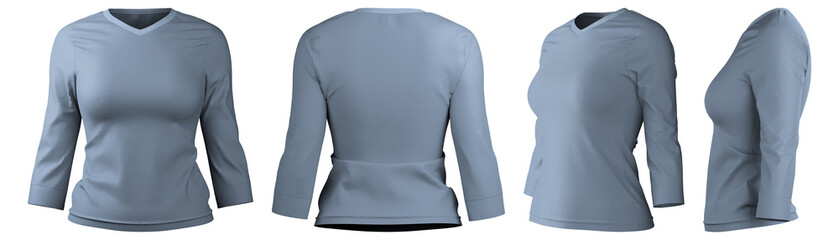 Long sleeve t-shirt design showcasing modern casual wear style