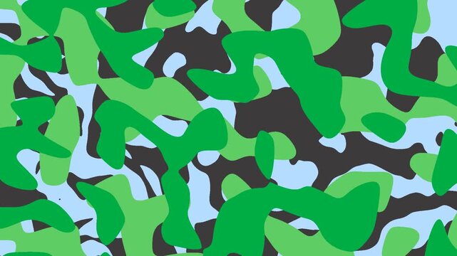 Abstract Green Camo Pattern Background in Animated Style for Graphic Design Projects