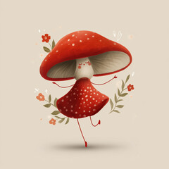 dancing mushroom girl