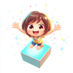 an adorable character cute kawaii design
