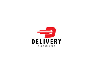 Delivery Logo, Fast Delivery With Letter D Symbol