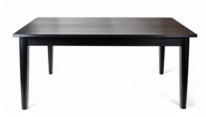 Simple dark wooden table with clean modern design