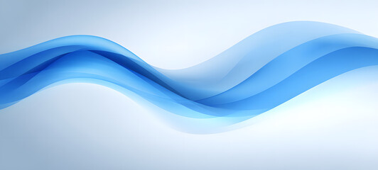 abstract blue line wave whit background