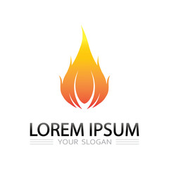 Creative fire flame logo design with elegant gradient for business and startup