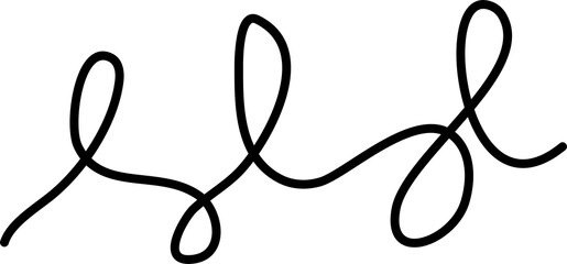 Set of spiral line doodle style. Design elements