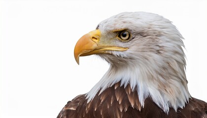 Obraz premium Bald eagle head close-up, sharp gaze