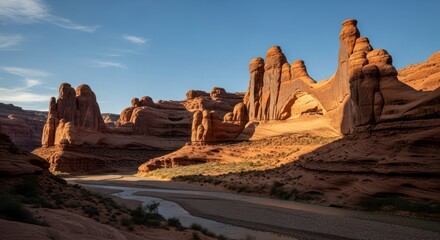 Fototapeta premium Arches National Park Landscape at Sunrise.
