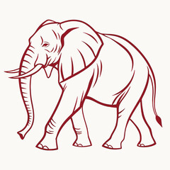 Minimalist Elephant Outline