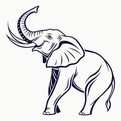 Minimalist Elephant Outline 1