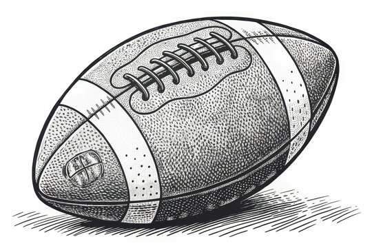 Retro-style football clipart,