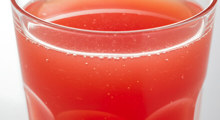 Red drink in glass