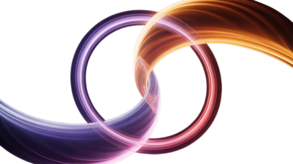 Growth: Ethereal Circular Progression, Motion: Graceful Wavy Orbit, Balance: Elegant Asymmetric Loop, Fusion: Bright Artistic Amalgamation, Progress: Smooth Blended Journey