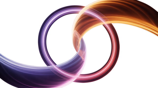 Growth: Ethereal Circular Progression, Motion: Graceful Wavy Orbit, Balance: Elegant Asymmetric Loop, Fusion: Bright Artistic Amalgamation, Progress: Smooth Blended Journey