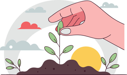 Planting Seed Nurturing Growth and New Beginnings