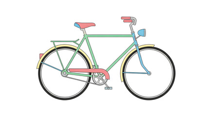 Colorful bicycle illustration