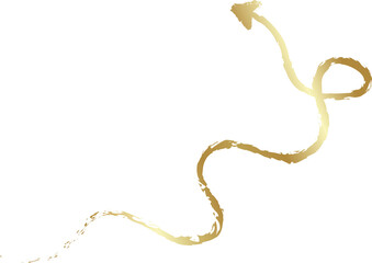 Golden arrows brush style. Design elements