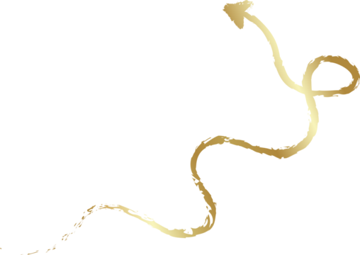 Golden arrows brush style. Design elements