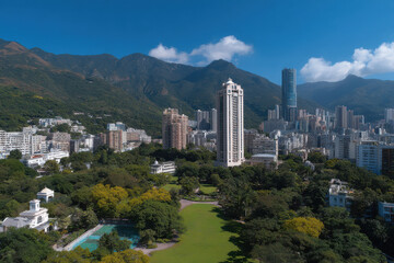 Obraz premium breathtaking aerial view captures stunning interplay of nature and urban landscapes across diverse countries and