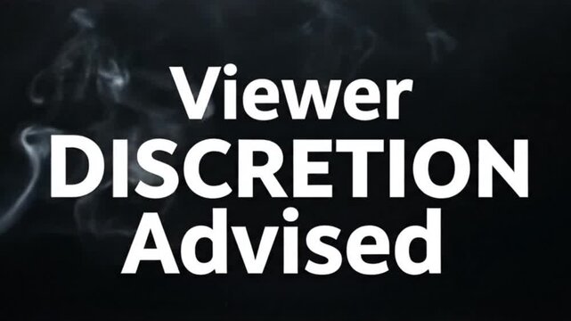 viewer discretion advised warning screen dark smoke