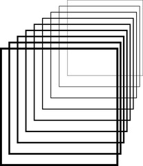 Square blend effects out line. Element in concept technology