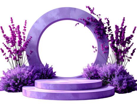 Firefly_ purple circle podium png .