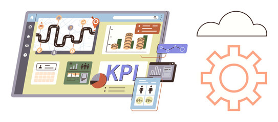 Dashboard with charts, progress roadmaps, KPIs, analytics, and automation integration. Ideal for business analysis, data visualization, performance tracking, strategic planning workflow automation
