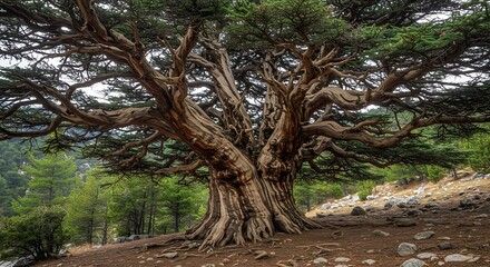Ancient cedar tree majestic canopy