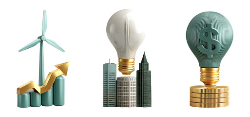 Innovative Concepts in Renewable Energy and Finance Illustration