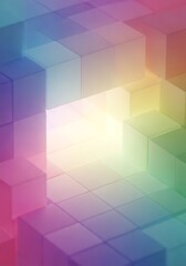 Vibrant Rainbow Gradient Cubes in Ascending Formation Background