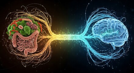 Brain gut connection neural network communication science art