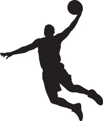 Basketball player with ball