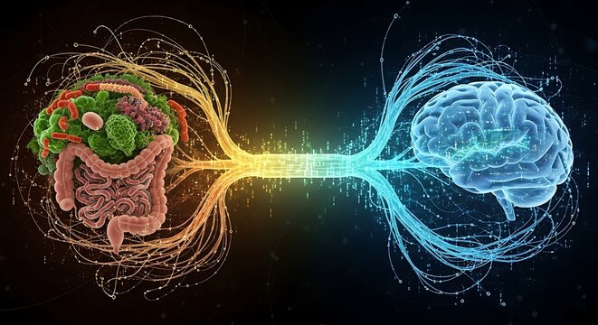 Brain gut connection neural network communication science art